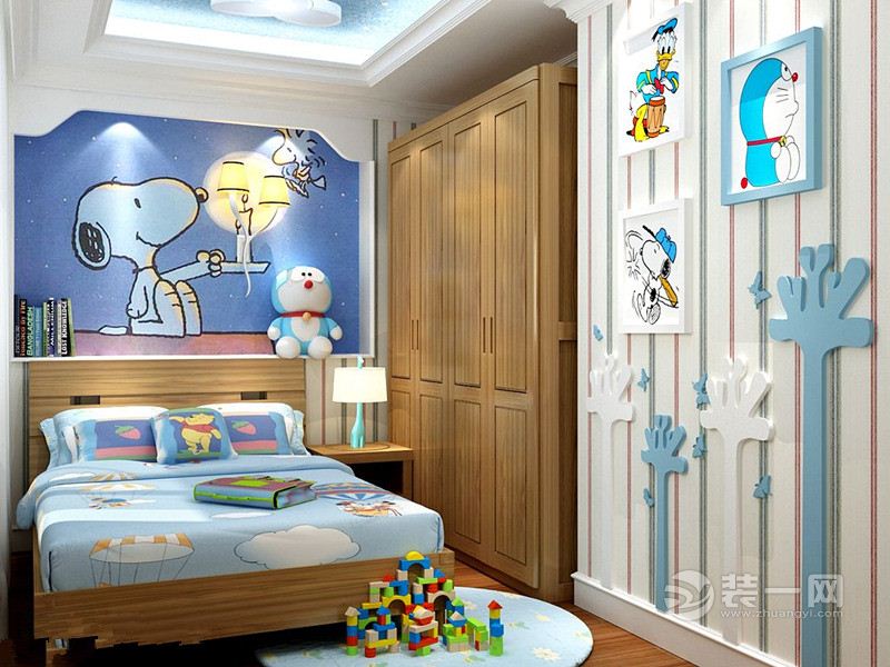 二次元骚年的专属 扬州装饰网卡通主题卧室装修案例
