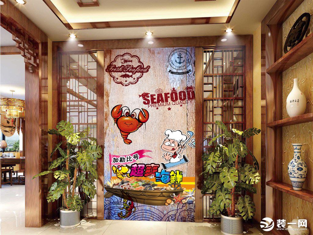海鲜店装修图片分享